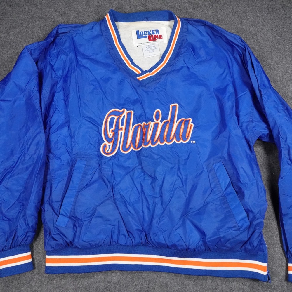 Vintage Locker Line Florida Gators Windbreaker Pullover Blue XL Mens 90s NCAA